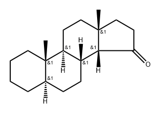 (14β)-5α-アンドロスタン-15-オン 化学構造式