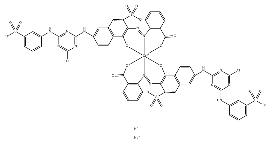 hydrogen tetrasodium bis[2-[[6-[[4-chloro-6-[3-sulphoanilino]-1,3,5-triazin-2-yl]amino]-1-hydroxy-3-sulpho-2-naphthyl]azo]benzoato(4-)]chromate(5-)|C.I.活性棕33