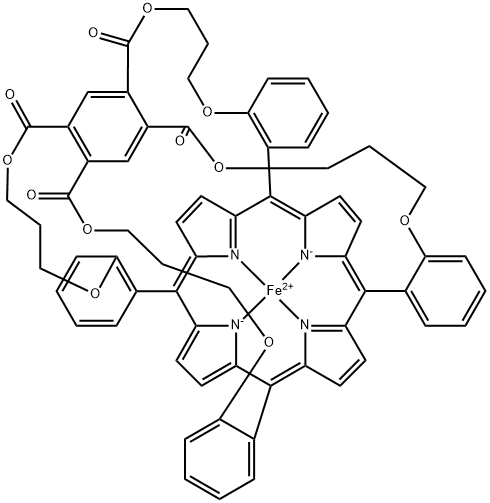 5,10,15,20-pyromellitoyl(tetrakis-(2-oxypropoxyphenyl))porphyrin Struktur