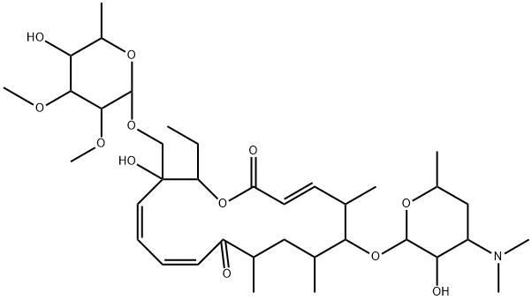12,13-ジデヒドロ-14-ヒドロキシ-12,12-O-セコ-13-デオキシミシナミシンI 化学構造式