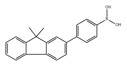 2-(4-硼酸苯基)-9,9-二甲基芴, 736928-21-5, 结构式