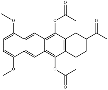 2-acetyl-1,2,3,4-tetrahydro-7,10-dimethoxy-5,12-naphthacenylene-diacetate Structure