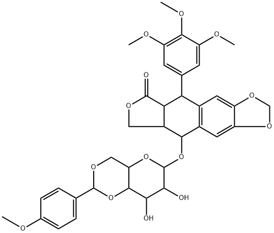 (5R,5aα)-5α,8,8aβ,9α-Tetrahydro-9β-[[4-O,6-O-(p-methoxybenzylidene)-β-D-glucopyranosyl]oxy]-5β-(3,4,5-trimethoxyphenyl)furo[3',4':6,7]naphtho[2,3-d]-1,3-dioxol-6(5aH)-one|