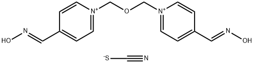 Pyridinium, 1,1'-[oxybis(methylene)]bis[4-[(hydroxyimino)methyl]-, dithiocyanate (salt) (9CI) 化学構造式