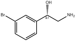 Benzenemethanol, α-(aminomethyl)-3-bromo-, (αS)- Structure