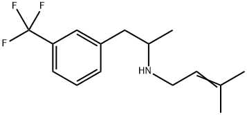 N-(3-Methyl-2-butenyl)-α-methyl-3-(trifluoromethyl)benzeneethanamine 结构式