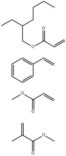 2-Propenoic acid, 2-methyl-, methyl ester, polymer with ethenylbenzene, 2-ethylhexyl 2-propenoate and methyl 2-propenoate Struktur