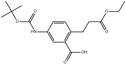 1-Ethyl 2-carboxy-4-[[(1,1-dimethylethoxy)carbonyl]amino]benzenepropanoate Struktur