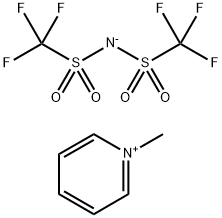 1-メチルピリジニウムビス(トリフルオロメタンスルホニル)イミド 化学構造式