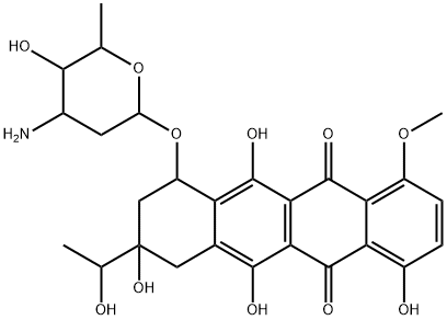 1-hydroxy-13-dihydrodaunomycin 结构式