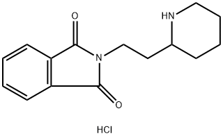 1H-Isoindole-1,3(2H)-dione, 2-[2-(2-piperidinyl)ethyl]-, hydrochloride (1:1) 结构式