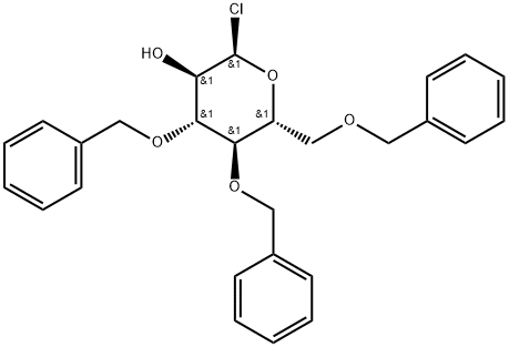 α-D-Glucopyranosyl chloride, 3,4,6-tris-O-(phenylmethyl)- Structure