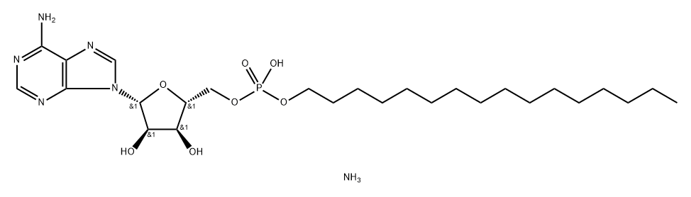 5'-Adenylic acid, monohexadecyl ester, monoammonium salt (9CI) Structure