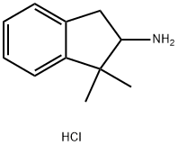 1,1-Dimethyl-2,3-Dihydro-1H-Inden-2-Amine hydrochloride 化学構造式