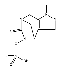 1,4,5,8-Tetrahydro-1-methyl-5-(sulfooxy)-6H-4, 7-methanopyrazolo[3,4-e][1,3]diazepin-6-one 结构式