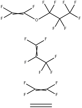 1,1,2,3,3,3-六氟代-1-丙烯与乙烯、1,1,1,2,2,3,3-七氟代-3-[(三氟代乙烯基)氧基]丙烷和四氟代乙烯的聚合物,74499-71-1,结构式