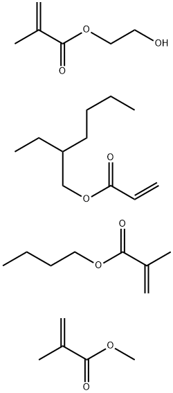 2-Propenoic acid, 2-methyl-, butyl ester, polymer with 2-ethylhexyl 2-propenoate, 2-hydroxyethyl 2-methyl-2-propenoate and methyl 2-methyl-2-propenoate 结构式