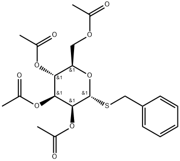 α-D-Mannopyranoside, phenylmethyl 1-thio-, 2,3,4,6-tetraacetate Structure