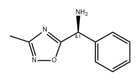 (S)-(3-methyl-1,2,4-oxadiazol-5-yl)(phenyl)methanamine Struktur