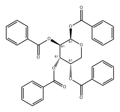 β-L-Arabinopyranose tetrabenzoate Structure