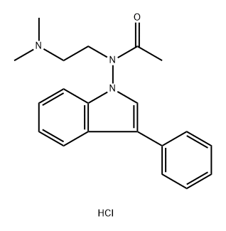 Acetamide, N-[2-(dimethylamino)ethyl]-N-(3-phenyl-1H-indol-1-yl)-, hydrochloride (1:1) Structure