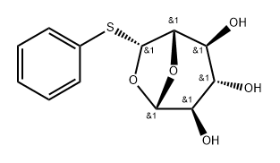 .beta.-D-Glucopyranose, 1,6-anhydro-6-C-(phenylthio)-, (R)-,74774-14-4,结构式