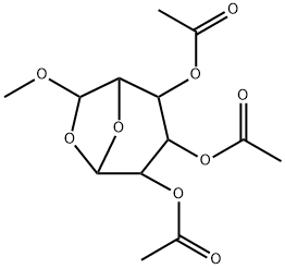 .beta.-D-Glucopyranose, 1,6-anhydro-6-C-methoxy-, triacetate, (R)- Structure