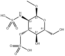 methyl-2-deoxy-2-sulfamino-alpha-D-glucopyranoside 3-sulfate 结构式