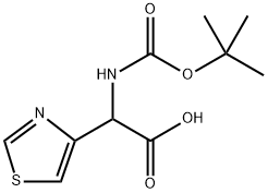 4-Thiazoleacetic acid, α-[[(1,1-dimethylethoxy)carbonyl]amino]- Structure