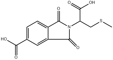 2H-Isoindole-2-acetic acid, 5-carboxy-1,3-dihydro-α-[(methylthio)methyl]-1,3-dioxo- Struktur