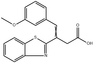 3-(1,3-benzothiazol-2-yl)-4-(3-methoxyphenyl)but-3-enoic acid Struktur