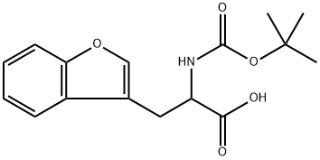 3-Benzofuranpropanoic acid, α-[[(1,1-dimethylethoxy)carbonyl]amino]- 化学構造式