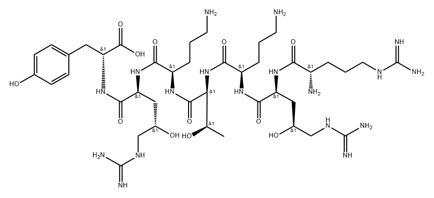 (+)-L-Arg-[(4S)-4-Hydroxy-L-Arg-]-D-Orn-L-Thr-D-Orn-[(4S)-4-hydroxy-L-Arg-]-D-Tyr-OH,74899-63-1,结构式