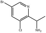 2-Pyridinemethanamine, 5-bromo-3-chloro-α-methyl- Struktur