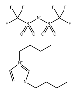 1,3-二丁基味唑双(三氟甲烷磺酰)亚胺盐 结构式