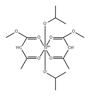 チタニウム　ジイソプロポキシ　ビス（メチルアセトアセテート） 化学構造式