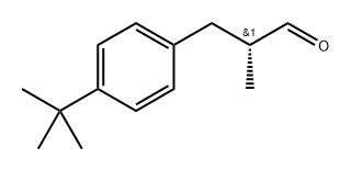 Benzenepropanal, 4-(1,1-dimethylethyl)-α-methyl-, (αR)- Structure
