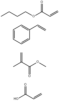 2-Propenoic acid, 2-methyl-, methyl ester, polymer with butyl 2-propenoate, ethenylbenzene and 2-propenoic acid, ammonium salt Structure
