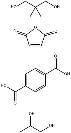1,4-苯二甲酸与2,2-二甲基-1,3-丙二醇、2,5-呋喃二酮和1,2-丙二醇的聚合物, 75192-03-9, 结构式