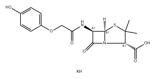 4-Hydroxyphenoxymethylpenicillin potassium Struktur