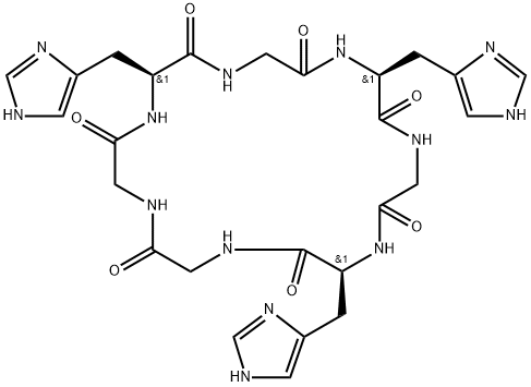 cyclo(glycine-histidyl-glycyl-histidyl-glycyl-histidyl-glycyl) Structure