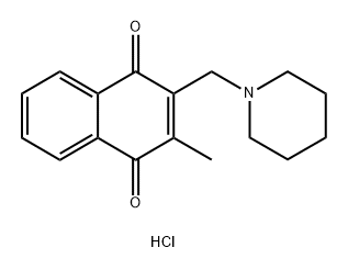 1,4-Naphthalenedione, 2-methyl-3-(1-piperidinylmethyl)-, hydrochloride (1:1) Struktur