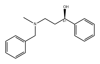 Benzenemethanol, α-[2-[methyl(phenylmethyl)amino]ethyl]-, (αR)- Struktur