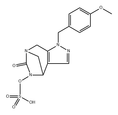 1,4,5,8-Tetrahydro-1-[(4-methoxyphenyl) methyl]-5-(sulfooxy)-6H-4,7-methanopyrazolo [3,4-e][1,3]diazepin-6-one Structure