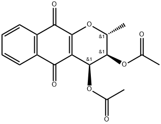 (2R)-3β,4β-Dihydroxy-3,4-dihydro-2α-methyl-2H-naphtho[2,3-b]pyran-5,10-dione diacetate Structure