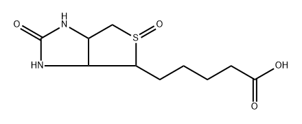 5-(5-Oxido-2-oxohexahydro-1H-thieno[3,4-d]imidazol-4-yl)pentanoic acid 化学構造式