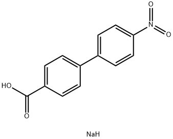 4′-Nitro(1,1′-biphenyl)-carbonsure, Na-Salz 化学構造式