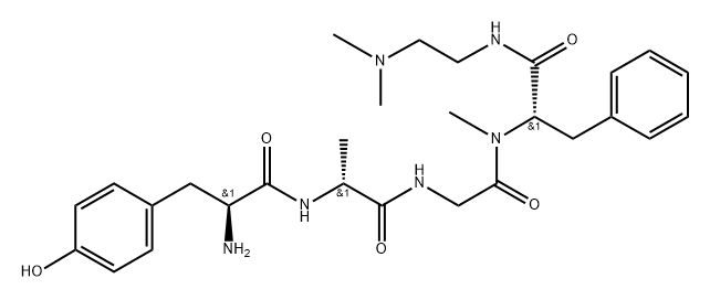 enkephalin, alanyl(2)-N-(2-(dimethylamino)ethyl)-N(alpha)-methyl-phenylalaninamide(4)- Struktur