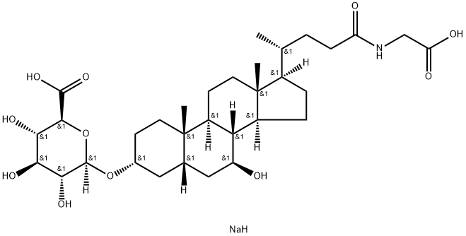 Glycoursodeoxycholic Acid-3-O-β-glucuronide Disodium Salt Structure