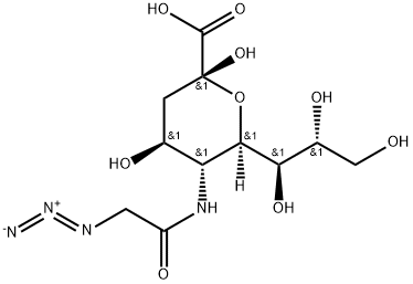 5-[(2-叠氮乙酰基)氨基]-5-脱氧-唾液酸,756823-87-7,结构式